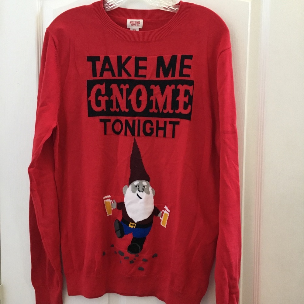 FINAL MARKDOWN Ladies’ Mossimo “Take Me Gnome Tonight “ knit top (M)